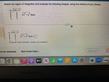 Answered: Sketch the region of integration and… | bartleby