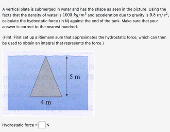 Answered: ate is submerged in water and has the… | bartleby