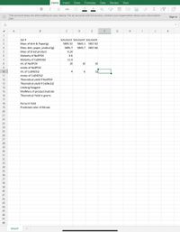 ### Experimental Data Set

#### Mass Measurements
- **Mass of dish & Paper (g)**
  - Solution 3: 5895.32
  - Solution 4: 5843.1
  - Solution 9: 5857.02

- **Mass dish, paper, product (g)**
  - Solution 3: 5895.7
  - Solution 4: 5843.7
  - Solution 9: 5857.66

- **Mass of dried product**
  - Solution 3: 0.24

#### Molarity
- **Molarity of Na₃PO₄:** 0.6
- **Molarity of Co(NO₃)₂:** 11.3

#### Volume Measurements
- **mL of Na₃PO₄**
  - Solution 3: 10
  - Solution 4: 10
  - Solution 9: 10

- **mL of Co(NO₃)₂**
  - Solution 3: 4
  - Solution 4: 6
  - Solution 9: 12

#### Calculations
- **Moles of Co(NO₃)₂**
  - Solution 9: 4

- **Theoretical yield if Na₃PO₄:** (Not provided)
- **Theoretical yield if Co(NO₃)₂:** (Not provided)
- **Limiting Reagent:** (Not provided)

- **MolMass of product hydrate:** (Not provided)
- **Theoretical Yield in grams:** (Not provided)

#### Results
- **Percent Yield:** (Not provided)
- **Predicted color of filtrate:** (Not provided)

### Notes
The data set outlines the mass of dishes, papers, and products for three solutions, alongside molarity data for two compounds involved in the experiments. Calculated values like moles, theoretical yields, and percent yields require additional input or further calculations.