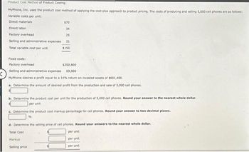 Answered: Product Cost Method Of Product Costing… | Bartleby