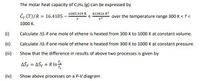 Answered The molar heat capacity of C2H4 8 can bartleby