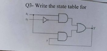 Q3- Write the state table for
XI
2
Do
Y