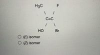 H3C
F
C=C
HO
Br
O (E) isomer
O (Z) isomer
