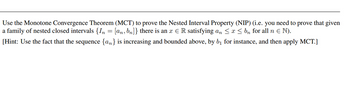 Answered: Use the Monotone Convergence Theorem… | bartleby