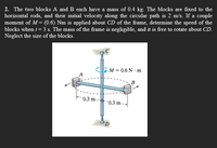 Answered: 2. The Two Blocks A And B Each Have A… | Bartleby