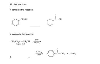 Answered: 1.complete the reaction CH₂OH C-OH | bartleby