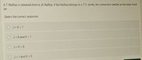 AT flipflop is obtained from a JK flipflop. If the flipflop belongs to a TTL family, the connection needed at the input must
be
Select the correct response
O J= K= 1
O J= 0 and K = 1
J= K = 0
O J= 1 and K = 0
