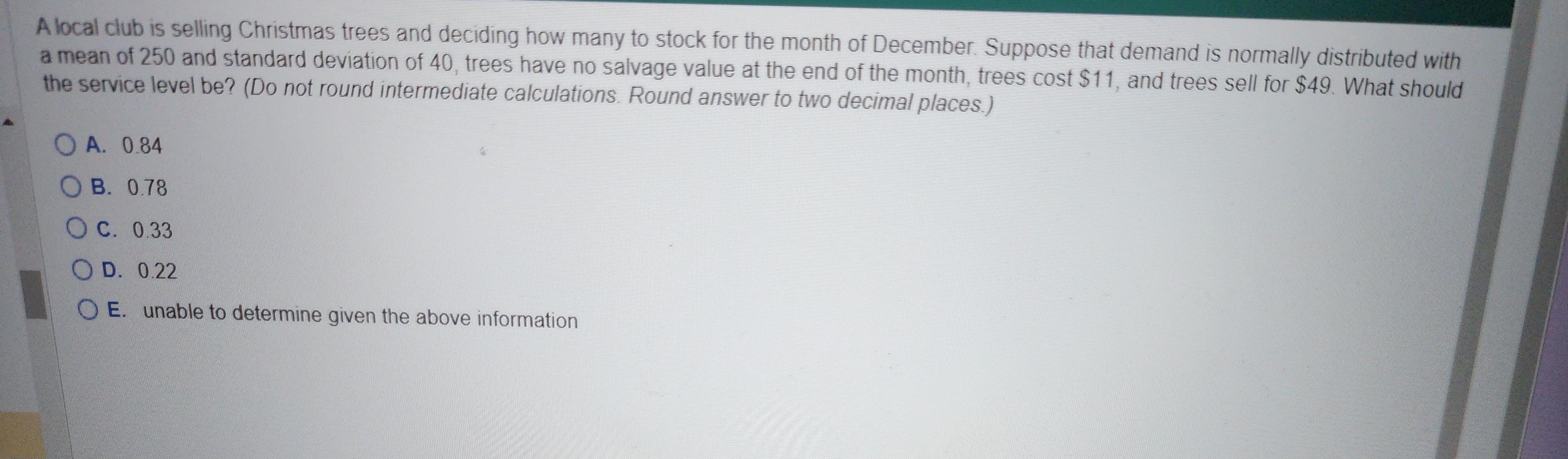 Answered: A Local Club Is Selling Christmas Trees… | Bartleby