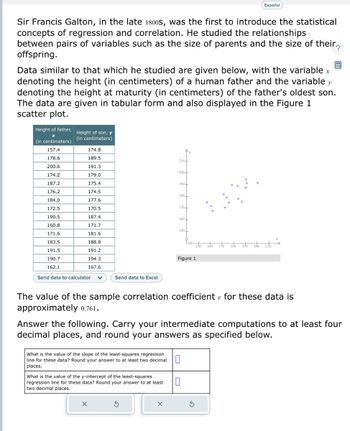 Answered: Sir Francis Galton, in the late 1800s,… | bartleby