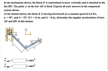 Answered: In The Mechanism Shown, The Block B Is… | Bartleby