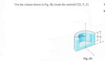 Answered: For The Volume Shown In Fig. (5),… | Bartleby