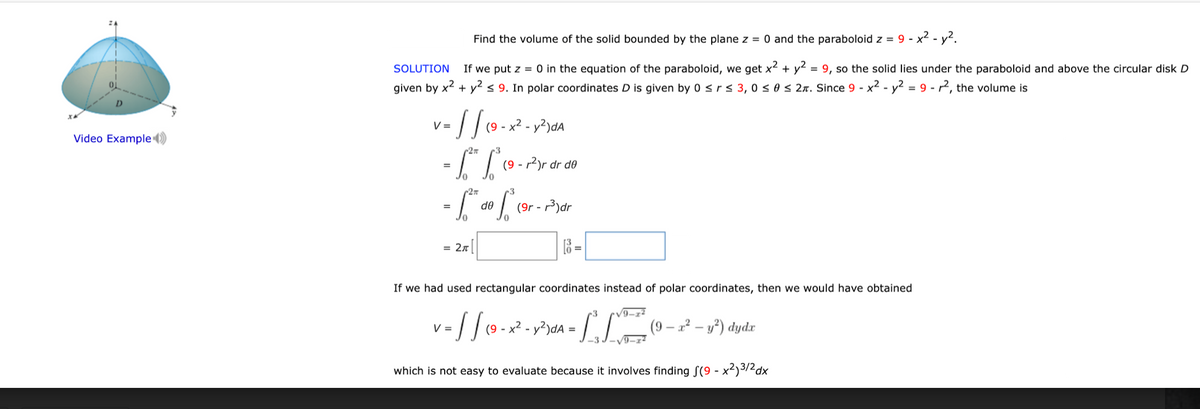 Answered Find The Volume Of The Solid Bounded By Bartleby