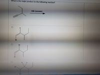 What is the major product to the following reaction?
HBr (excess)
H.
Br
Br
Br
Br
