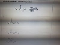 What is the major product to the following reaction?
1.(CH3),CuLi
2. E1OH
HO
