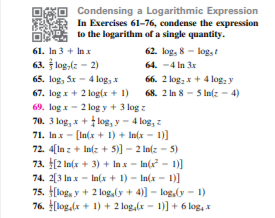 3.3 Part 4: Condensing Logarithmic Expressions