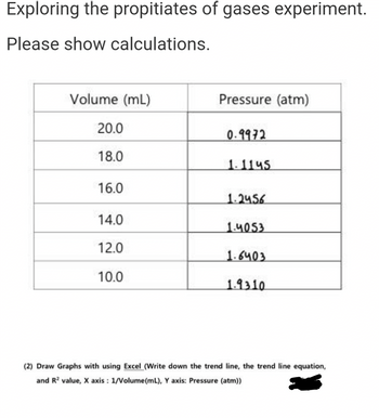 Answered: Exploring the propitiates of gases… | bartleby