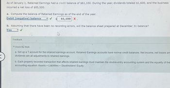 Answered: As Of January 1, Retained Earnings Had… | Bartleby