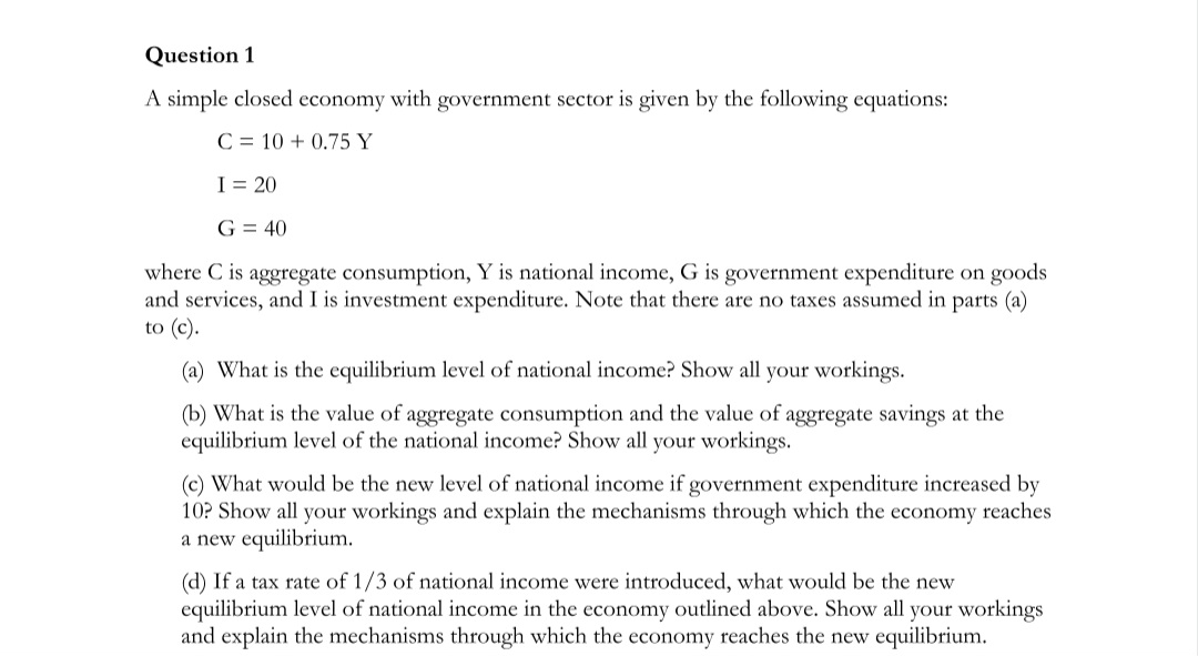 Answered a What is the equilibrium level of bartleby