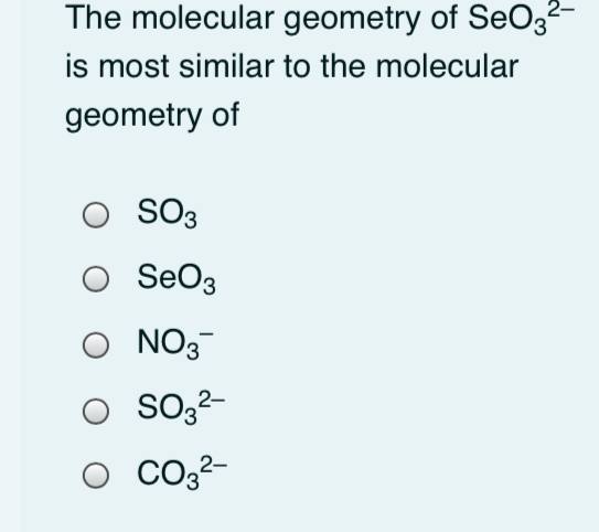 so3 2 molecular geometry
