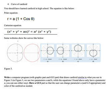 Answered: 4. Curve of cardioid You should have… | bartleby