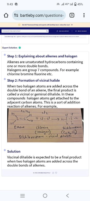 Answered: Transcribed image est in paral is the double hand of an ...