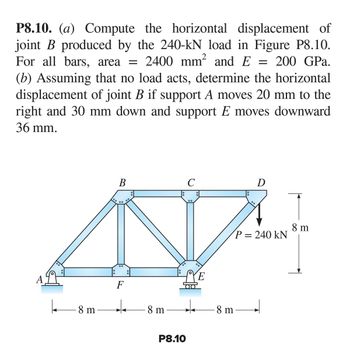 Answered: P8.10. (a) Compute The Horizontal… | Bartleby