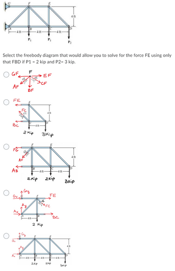 Answered: G -4 Ft- AF FE Вс Gx AB Ax F #5 BF FC… | Bartleby