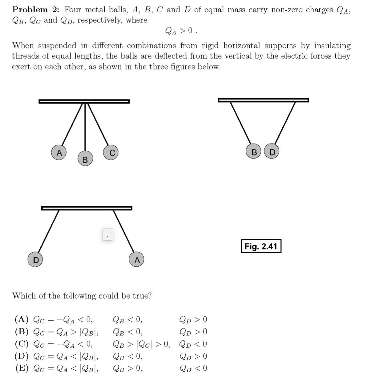 Answered: Problem 2: Four Metal Balls, A, B, C… | Bartleby