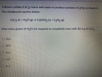 Answered Calcium carbide CaC2 reacts with bartleby