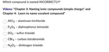 Answered: Which Compound Is Named Incorrectly?… 