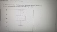 Time Left:0:52:00
Dwayne Cordes: Attempt 1
17. The exam scores (out of 100 points) for all students taking an introductory
Statistics course are used to construct the following boxplot.
20
00L
08
09
Exam Score
