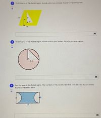 geometry unit 10 shaded regions homework answer key