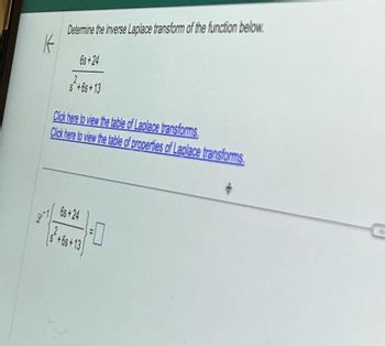 Answered: Determine The Inverse Laplace Transform… | Bartleby