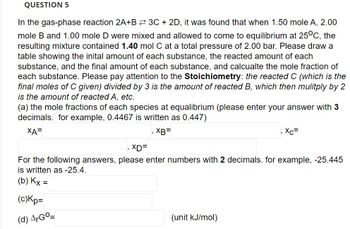 Answered: In The Gas-phase Reaction 2A+B 3C + 2D,… | Bartleby