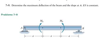 Answered: 7-9. Determine The Maximum Deflection… | Bartleby