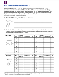 Answered: 1. Write the IUPAC names for the… | bartleby