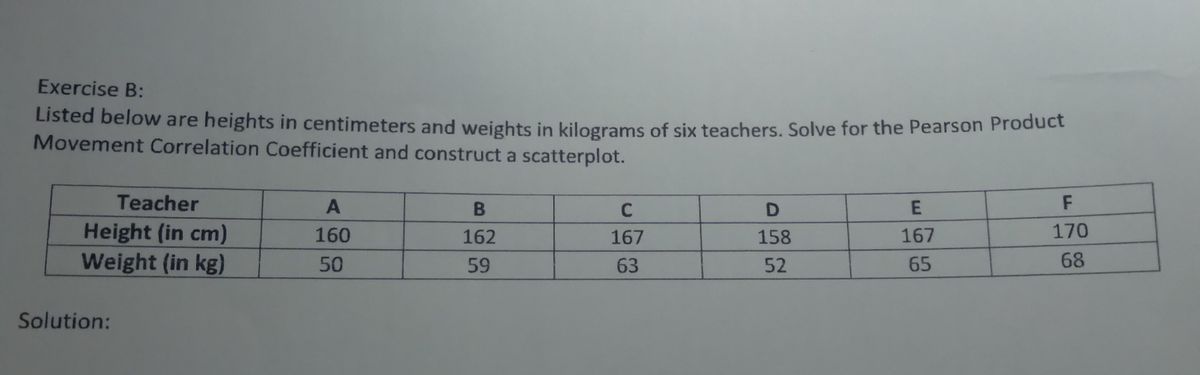 Answered Exercise B Listed Below Are Heights In Bartleby