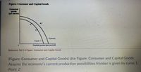 Figure: Consumer and Capital Goods
Consumer
spooß
(per period)
Curve 2
Curve 1-
0.
Capital goods (per period)
Reference: Ref 2-4 Figure: Consumer and Capital Goods
(Figure: Consumer and Capital Goods) Use Figure: Consumer and Capital Goods.
Assume the economy's current production possibilities frontier is given by curve 1.
Point Z:
