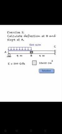 Answered: Exercise 2: Calculate Deflection At B… | Bartleby