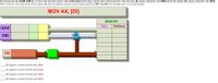 The hexadecimal data 36AB4CFD4CA2 is located in the real mode memory within Little Endian format using a register indirect addressing mode. If the data index, DI, register contains the value 0004h and the data segment, DS, register contains the value 0001h.
What will be the value stored into the 16-bit register, AX, after executing the mnemonic opcode/operand instruction MOV AX, [DI]? Use the figure below to solve this question.
MOV AX, [DI]
МЕMORY
Data
Address
EAX
EDI
DS
O a AX register is loaded with the data AB36.
AX register is loaded with the data 36AB.
Oc.
AX register is loaded with the data AB9A.
Od. AX register is loaded with the data BA36.
