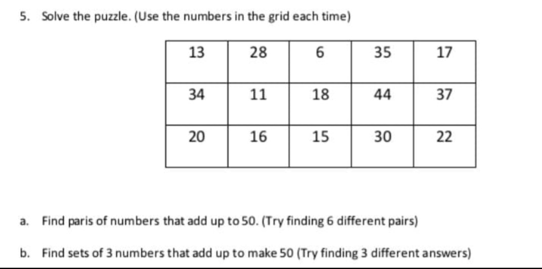 answered-5-solve-the-puzzle-use-the-numbers-bartleby