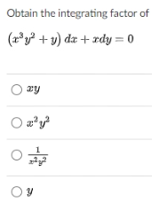 Answered: Obtain The Integrating Factor Of (2* Y²… | Bartleby