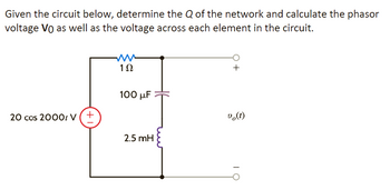 Answered: Given the circuit below, determine the… | bartleby