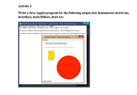 Answered: Activity-3 Write A Java Applet Program… | Bartleby