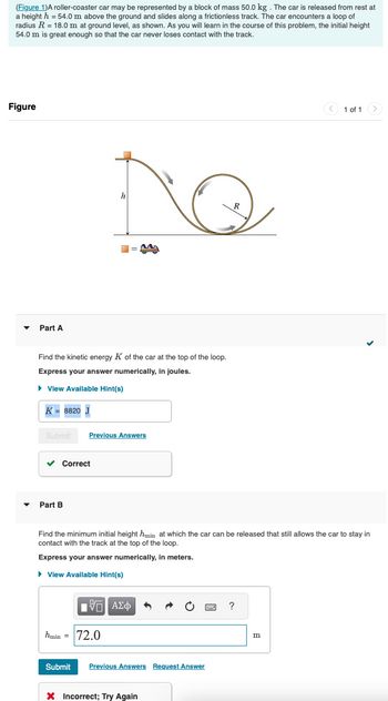 Answered Figure 1 A roller coaster car may be bartleby