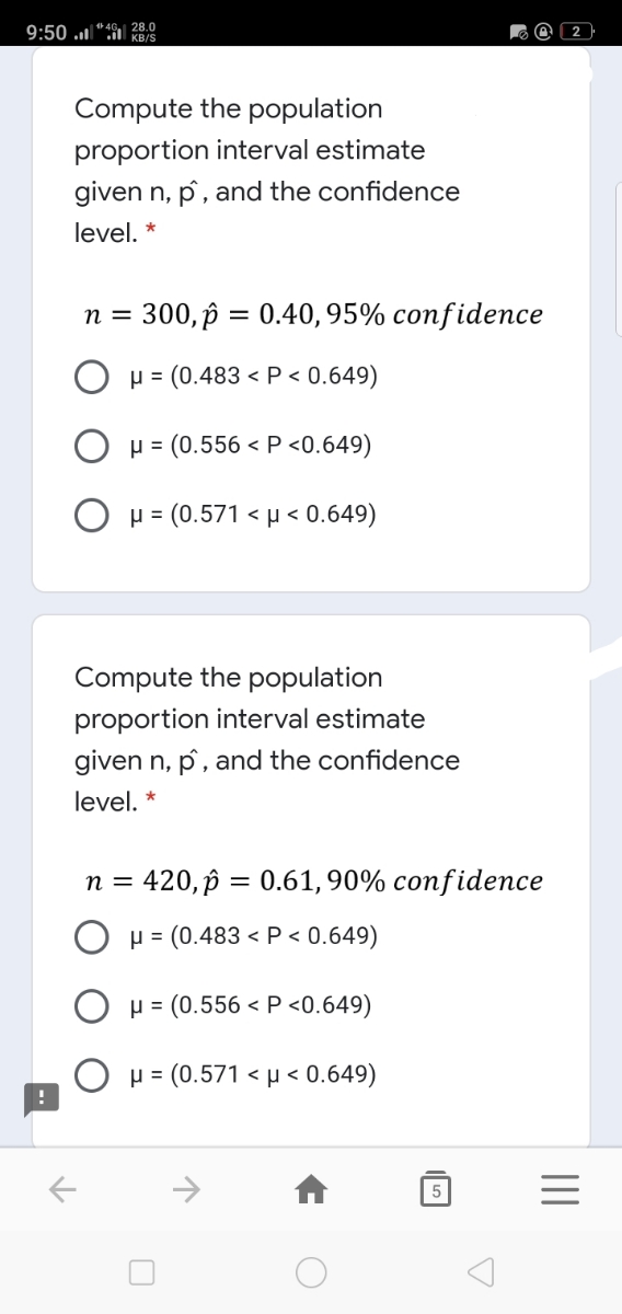 Finding The Confidence Interval of a Population Proportion Using