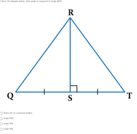 Given the diagram, which angles would be congruent under the