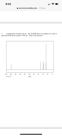 Answered Using The Ir And Nmr Spectra Provided Bartleby