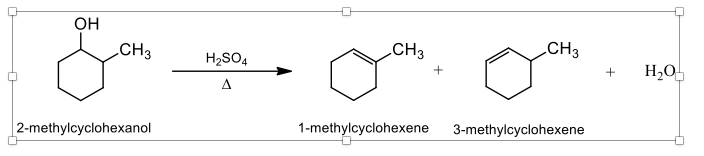 acid catalyzed dehydration of 2 methylcyclohexanol
