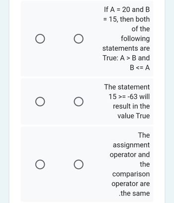 Answered: If A = 20 And B = 15, Then Both Of The… | Bartleby